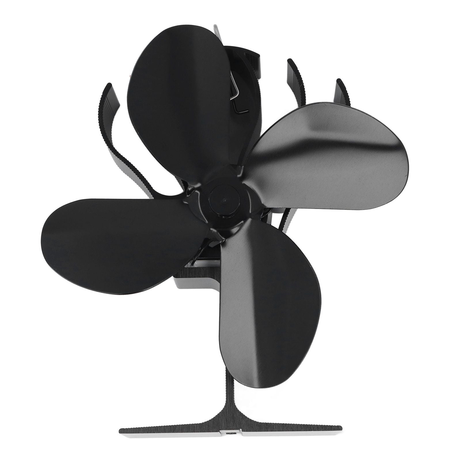 4 Blade Fireplace Fan Aluminium Alloy Heat Powered High Temperature Resistant Stove Fan for Home