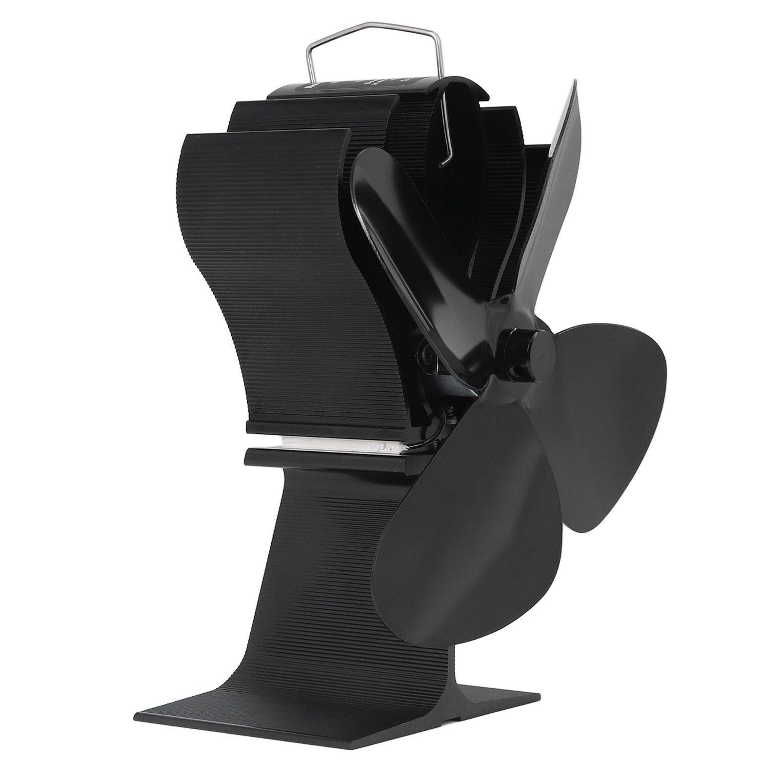 4 Blade Fireplace Fan Aluminium Alloy Heat Powered High Temperature Resistant Stove Fan for Home