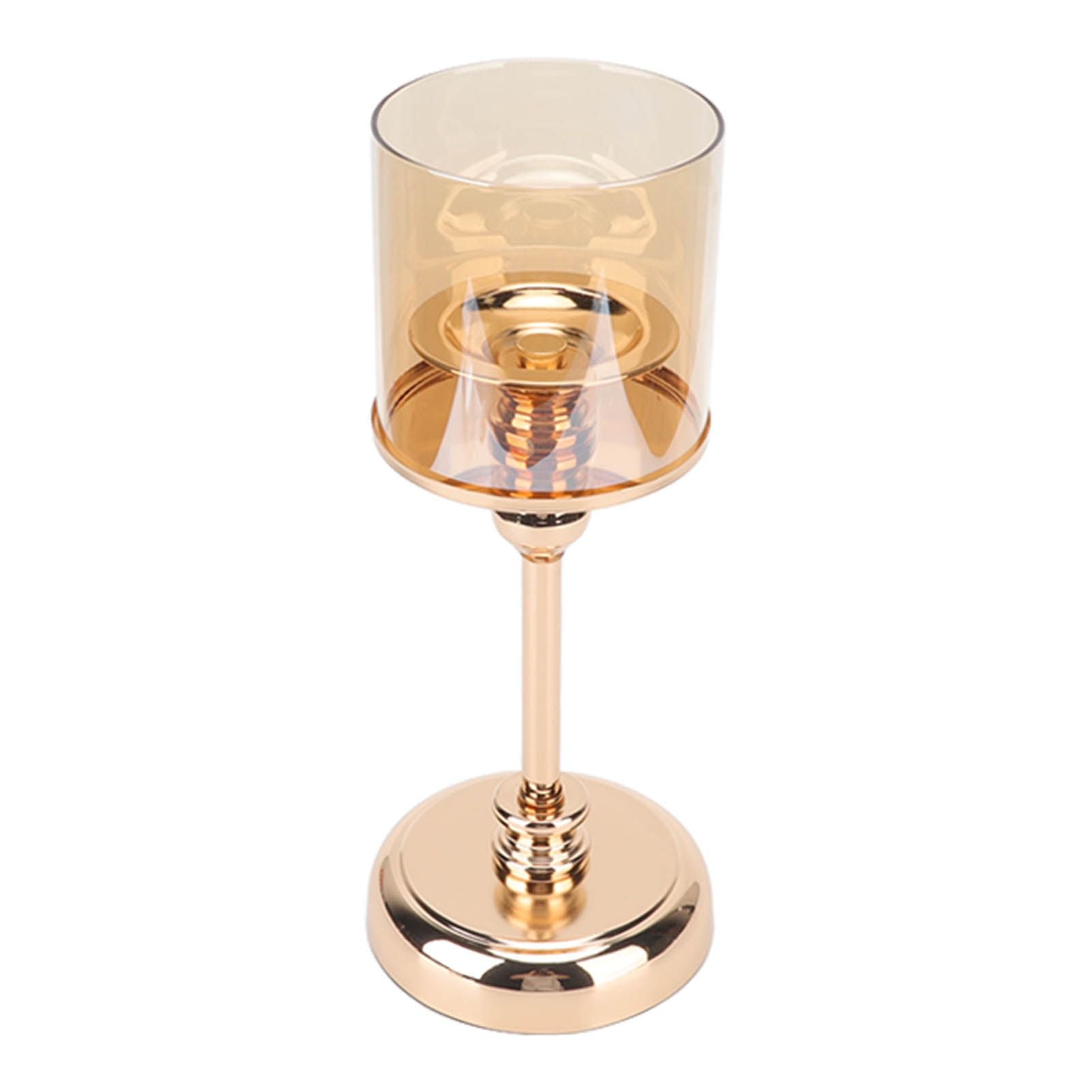 Light Luxury French Candlestick Ornament Table Candle Holder Romantic Candlelight Dinner Decorative Props Champagne Gold