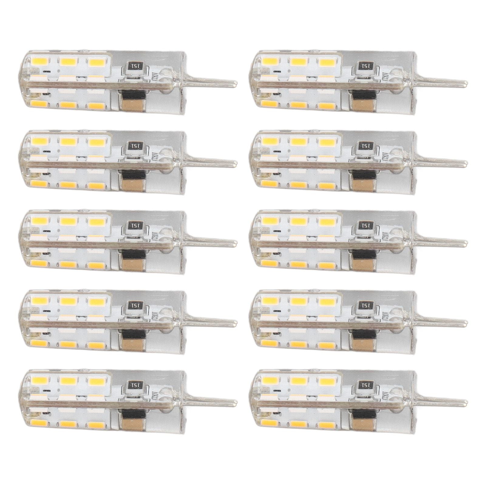 10 Pcs G4 LED Bulbs Bi Pin Base Silicone Warm White 3000K 1.5W AC220V 110LM Landscape Bulbs Replacement
