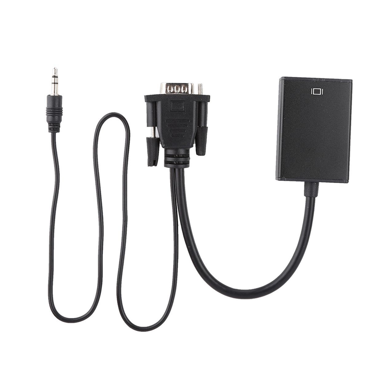 VGA to HDMI Adapter With Audio For Projector PC HDTV 1080P