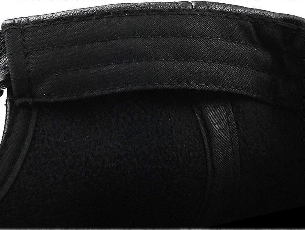 Men's PU Leather Baseball Cap, Adjustable Sports Hat, Deep Coffee