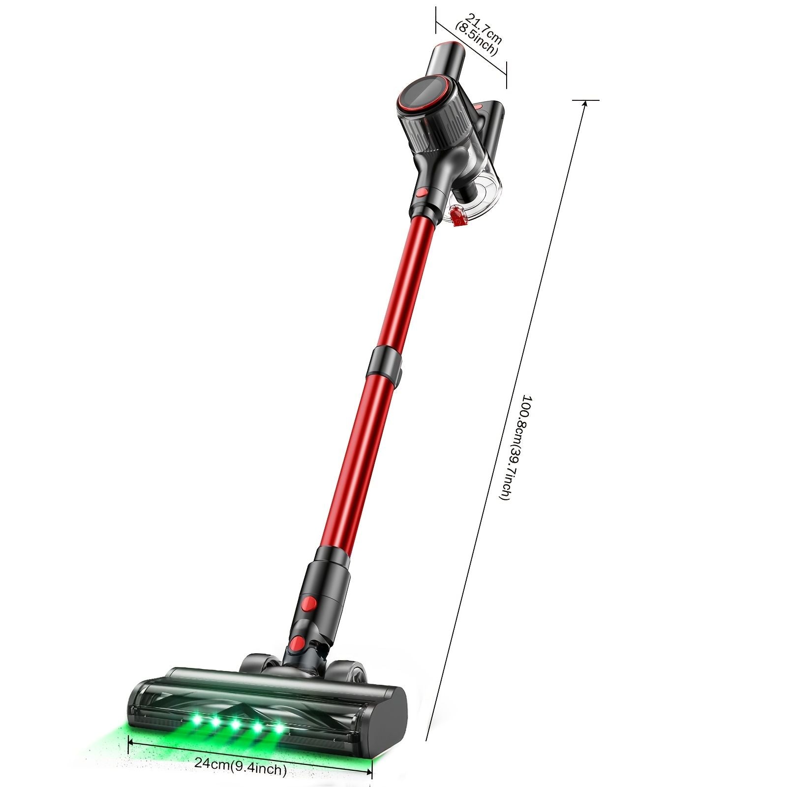Cordless Vacuum Cleaner 8 in 1 55Kpa Powerful Suction Lightweight,LED Display,45Mins Detachable Battery Vacuum for Floor/Carpet