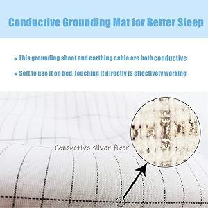 Grounding Flat Sheet, Bed Earthing Flat Sheet AU Plug Grounding Connection Cord Conductive Mat (White, Flat Sheets-(90x230cm))