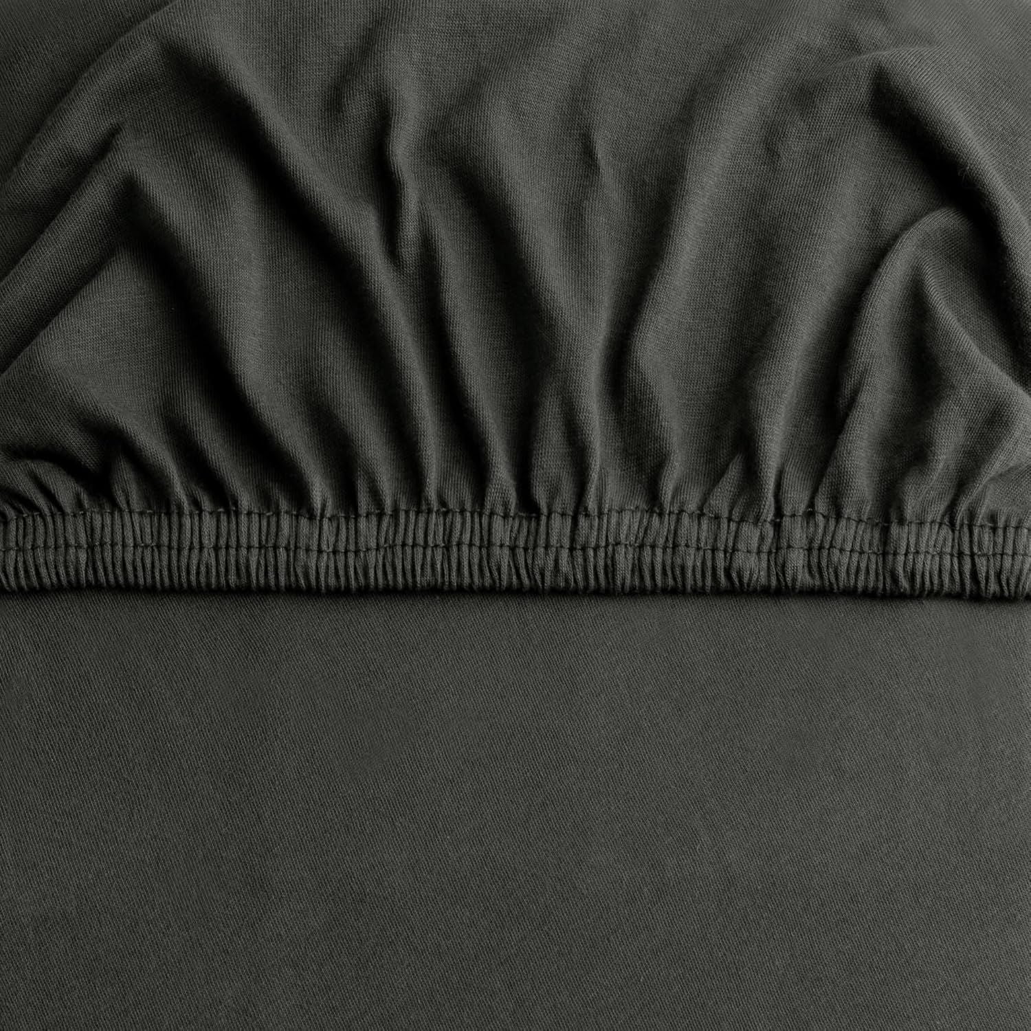 Hotel Quality Fitted sheets - 2 Piece Fitted sheets  -Breathable Bedding - Wrinkle, Fade, Stain Resistant- 26inch/40cm Deep Pocket Fitted Bed Sheet-Wrinkle and Fade Resistant,(Dark gray,King)