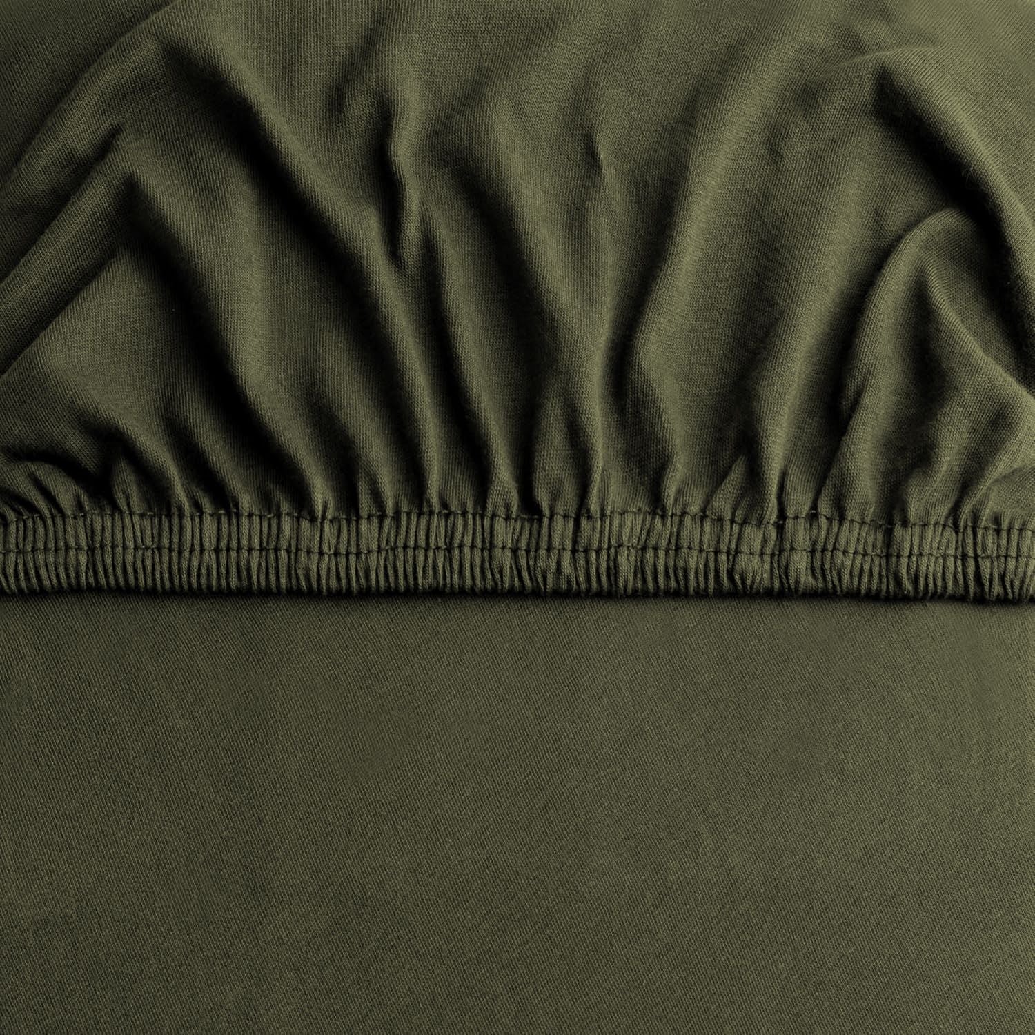 Hotel Quality Fitted sheets - 2 Piece Fitted sheets  -Breathable Bedding - Wrinkle, Fade, Stain Resistant- 26inch/40cm Deep Pocket Fitted Bed Sheet-Wrinkle and Fade Resistant,(Olive green,King Single)
