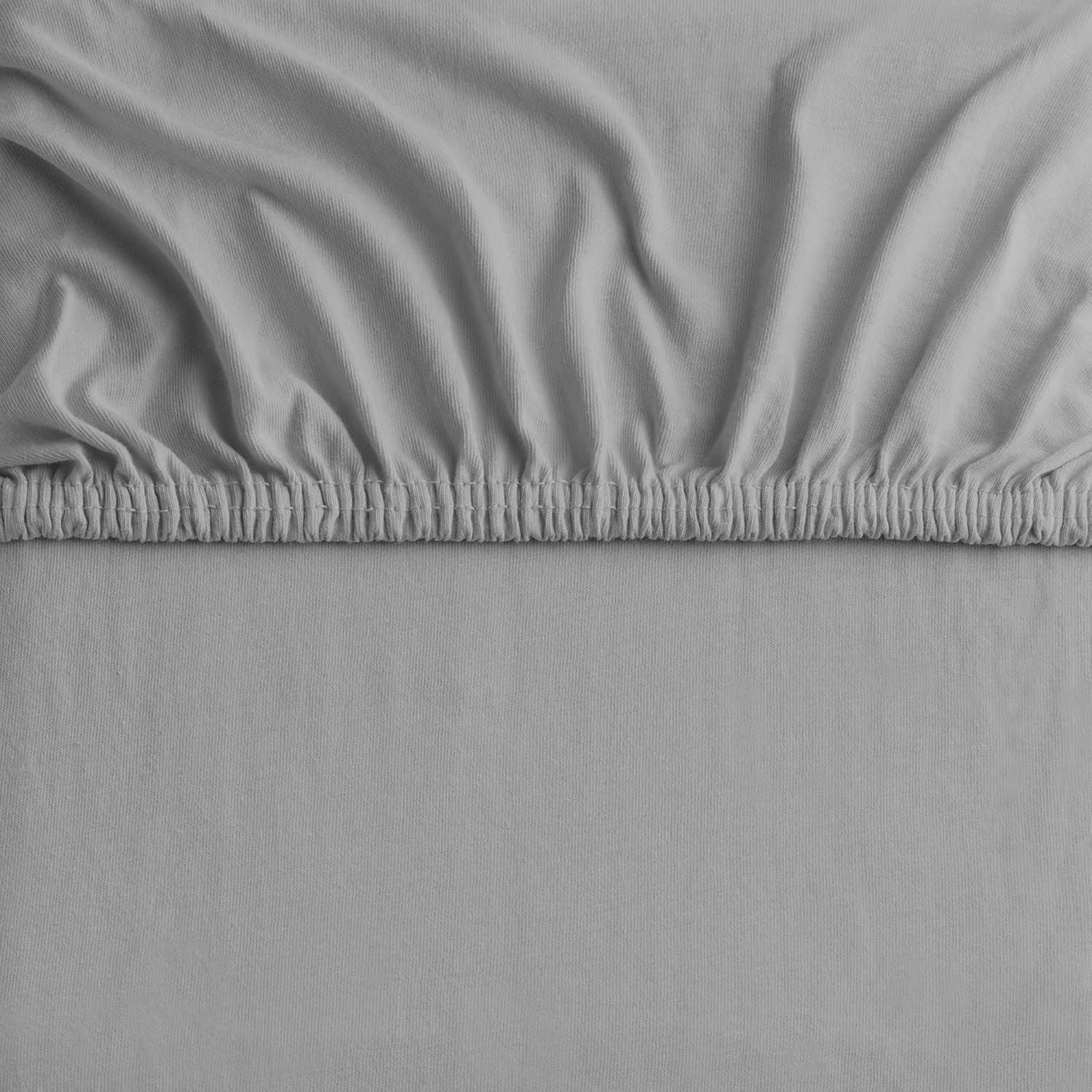 Hotel Quality Fitted sheets - 2 Piece Fitted sheets  -Breathable Bedding - Wrinkle, Fade, Stain Resistant- 26inch/40cm Deep Pocket Fitted Bed Sheet-Wrinkle and Fade Resistant,(Grey,Queen)