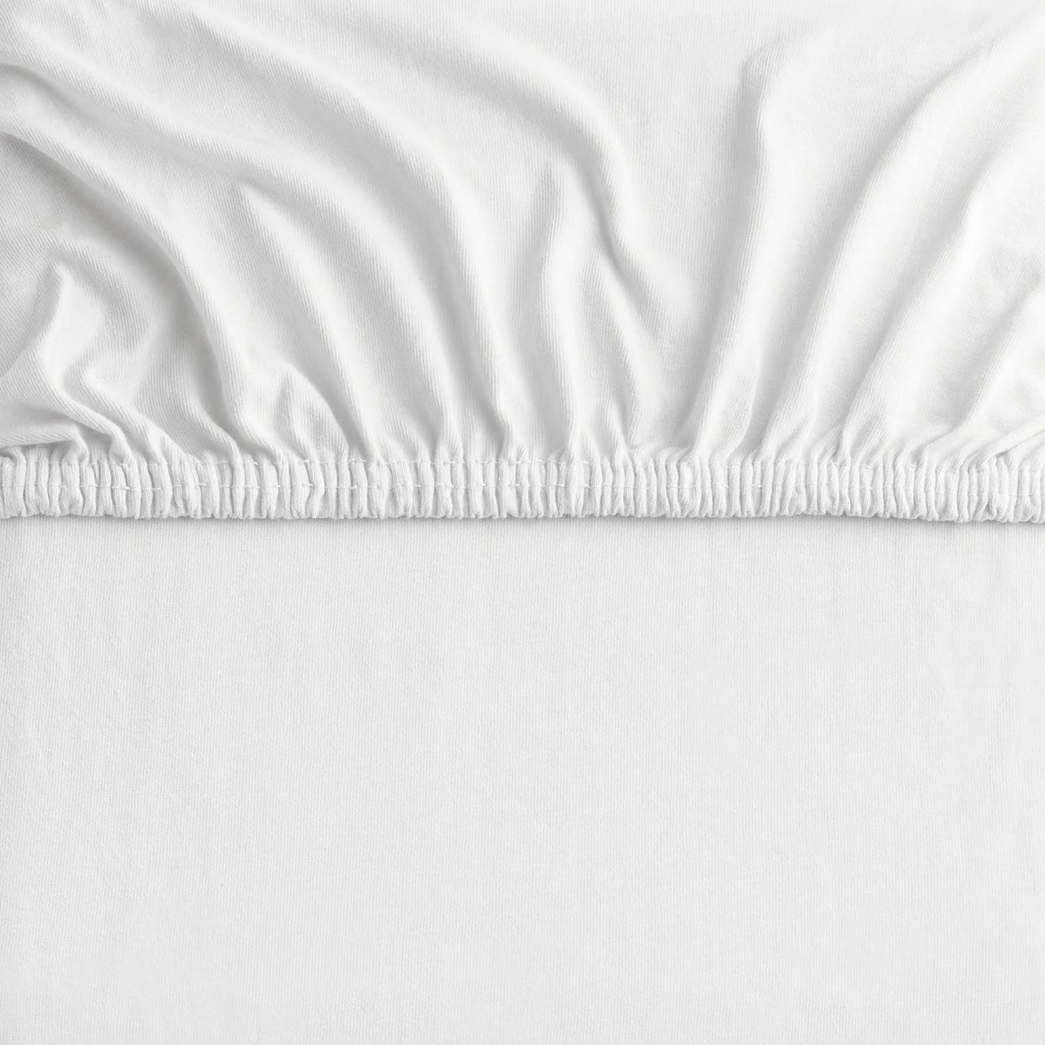 Hotel Quality Fitted sheets - 2 Piece Fitted sheets  -Breathable Bedding - Wrinkle, Fade, Stain Resistant- 26inch/40cm Deep Pocket Fitted Bed Sheet-Wrinkle and Fade Resistant,(White,Single)