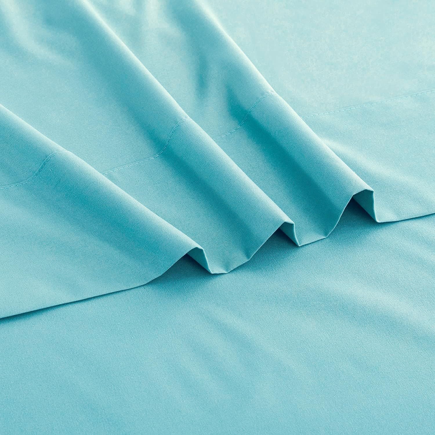Elegant Comfort Premium Hotel Quality 1-Piece Double Flat Sheet, Luxury and Softest 2000 Thread Count Bedding Flat Sheet(Double,Ice blue)