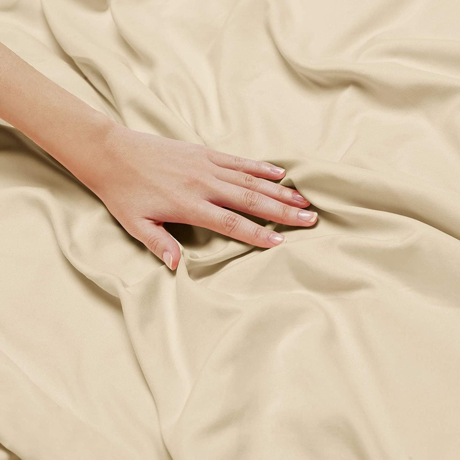 Elegant Comfort Premium Hotel Quality 1-Piece Super King Flat Sheet, Luxury and Softest 2000 Thread Count Bedding Flat Sheet(Super King,Cream White)