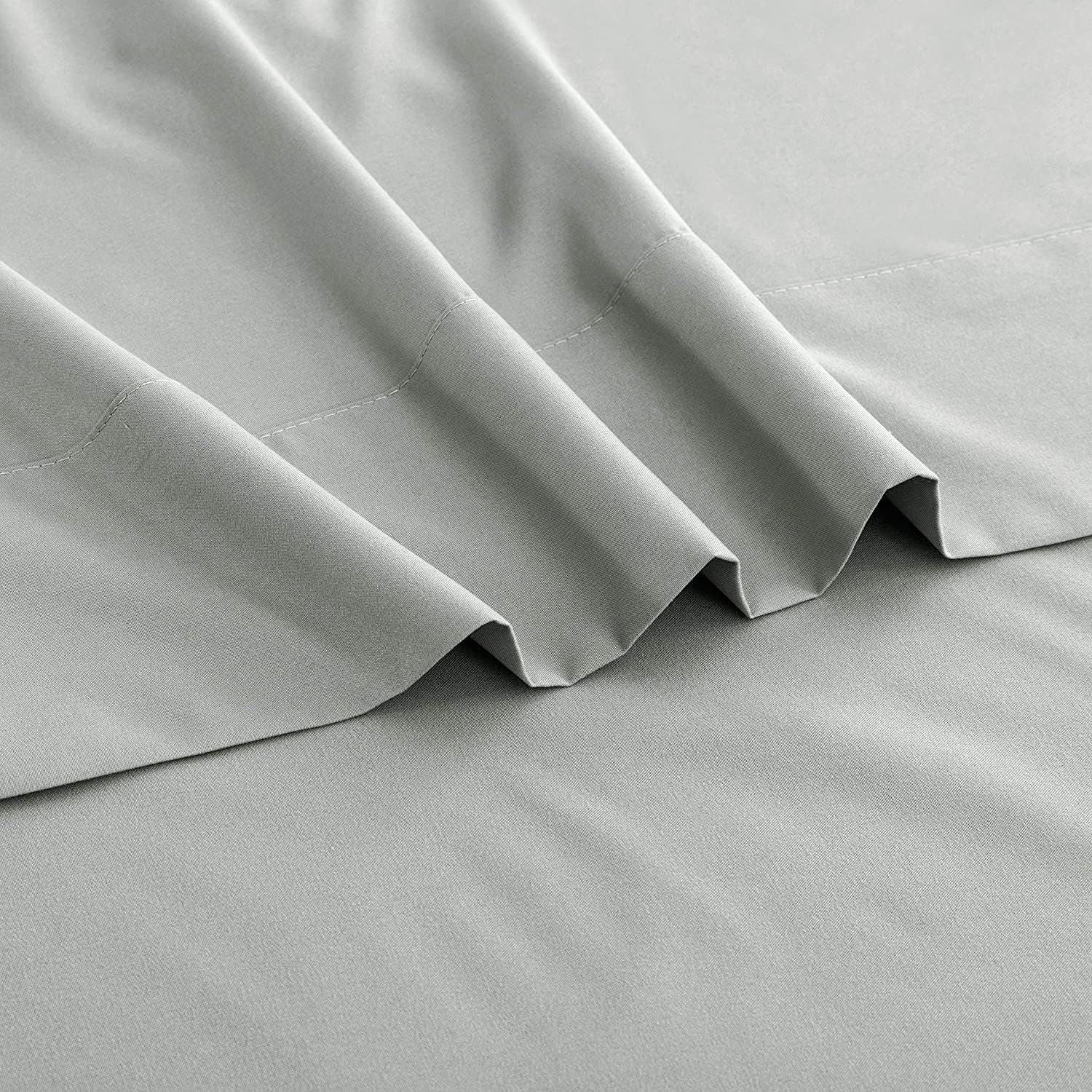Elegant Comfort Premium Hotel Quality 1-Piece Super King Flat Sheet, Luxury and Softest 2000 Thread Count Bedding Flat Sheet(Super King,Silver-gray)