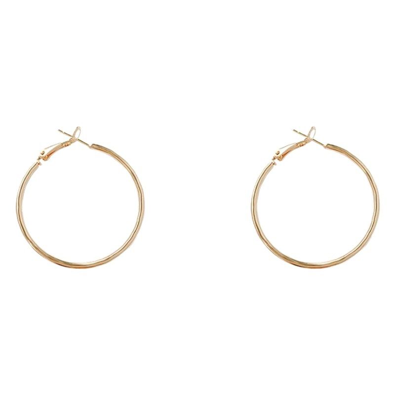 Mori Wai Metal Earrings Geometry Circle 925 Silver E2455 gold 3cm