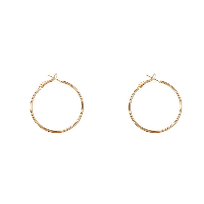 Mori Wai Metal Earrings Geometry Circle 925 Silver E2455 gold 6cm