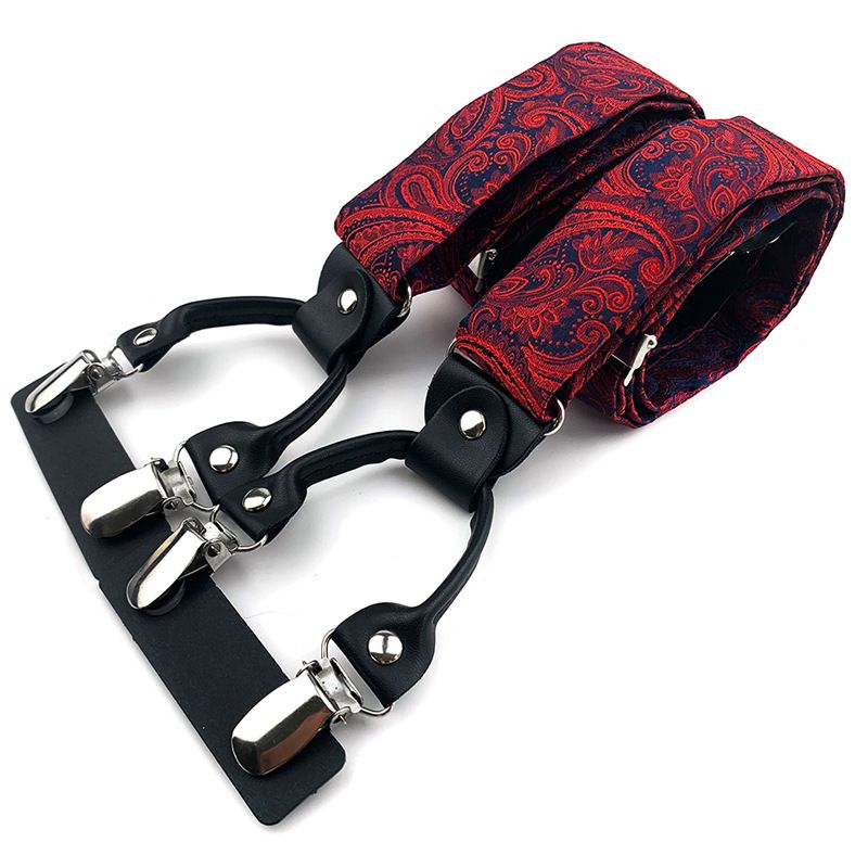 Qimulan Men's Y-Style 6 Clip Adjustable Polyester... BD-A10