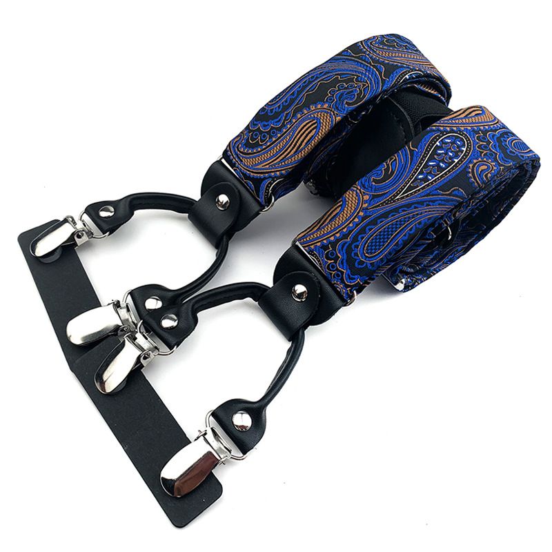 Qimulan Men's Y-Style 6 Clip Adjustable Polyester... BD-A14