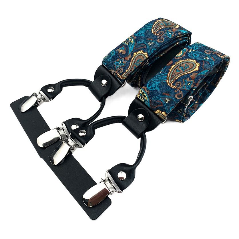 Qimulan Men's Y-Style 6 Clip Adjustable Polyester... BD-A17