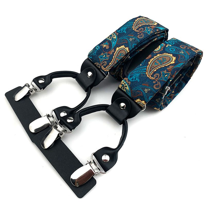 Qimulan Men's Y-Style 6 Clip Adjustable Polyester... BD-A17