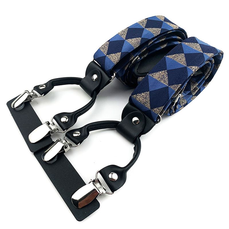 Qimulan Men's Y-Style 6 Clip Adjustable Polyester... BD-A22