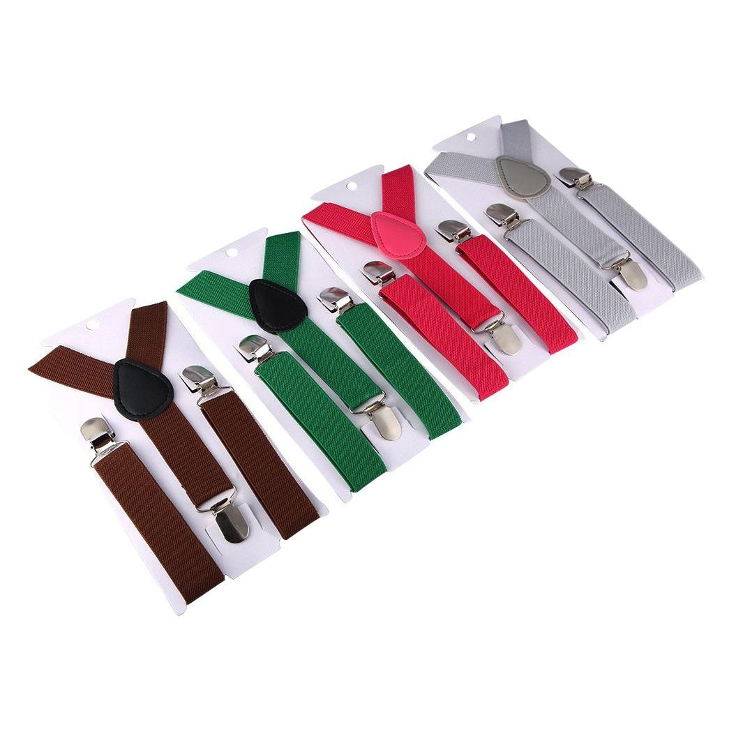 Children Y Strap 3 Clips Adjustable Polyester Dark green