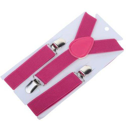 Children Y Strap 3 Clips Adjustable Polyester rose red