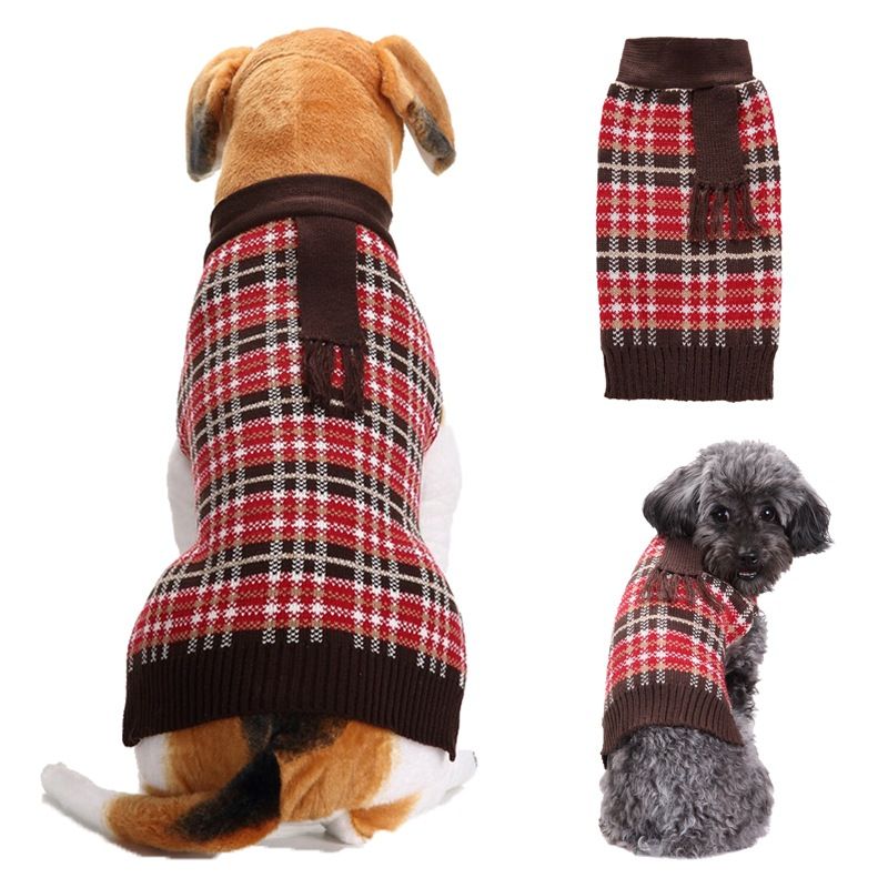 Dog Sweater Acrylic Knit Christmas White polka dot hat M Size: M; Neck (cm): 28-32; Bust (cm): 38-44; Back length (cm): 26-30; Recommended pet weight (kg): 4.5 - 7.0