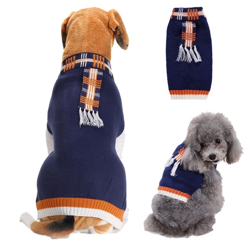 Dog Sweater Acrylic Knit Christmas Beaded Christmas Fawn XS Size: XS; Neck (cm): 20-24; Bust (cm): 28-32; Back length (cm): 18-20; Recommended pet weight (kg): 1.5 - 2.5