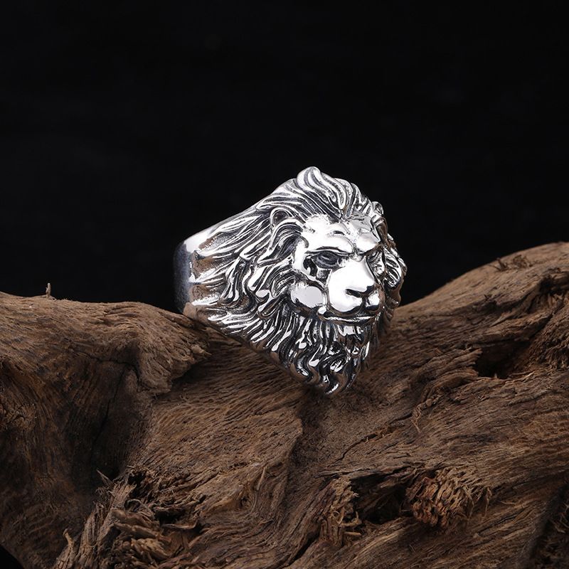 Chiba Men Lion Ring Copper Adjustable TJ-241 Lion's Head Ring Opening adjustable