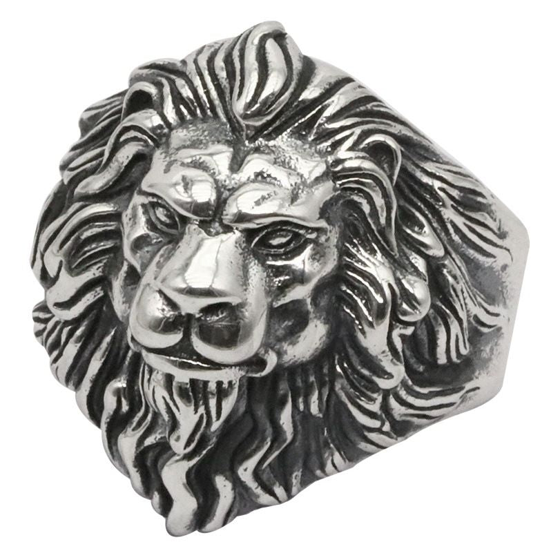 Chiba Men Lion Ring Copper Adjustable TJ-241 Lion's Head Ring Opening adjustable