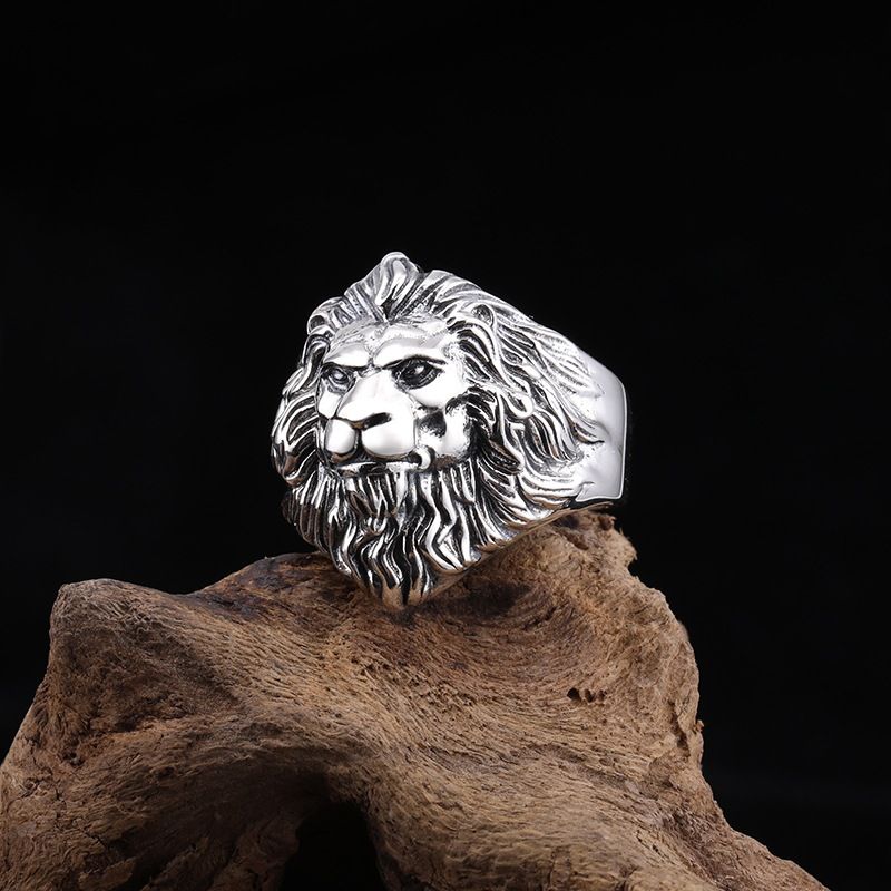 Chiba Men Lion Ring Copper Adjustable TJ-241 Lion's Head Ring Opening adjustable