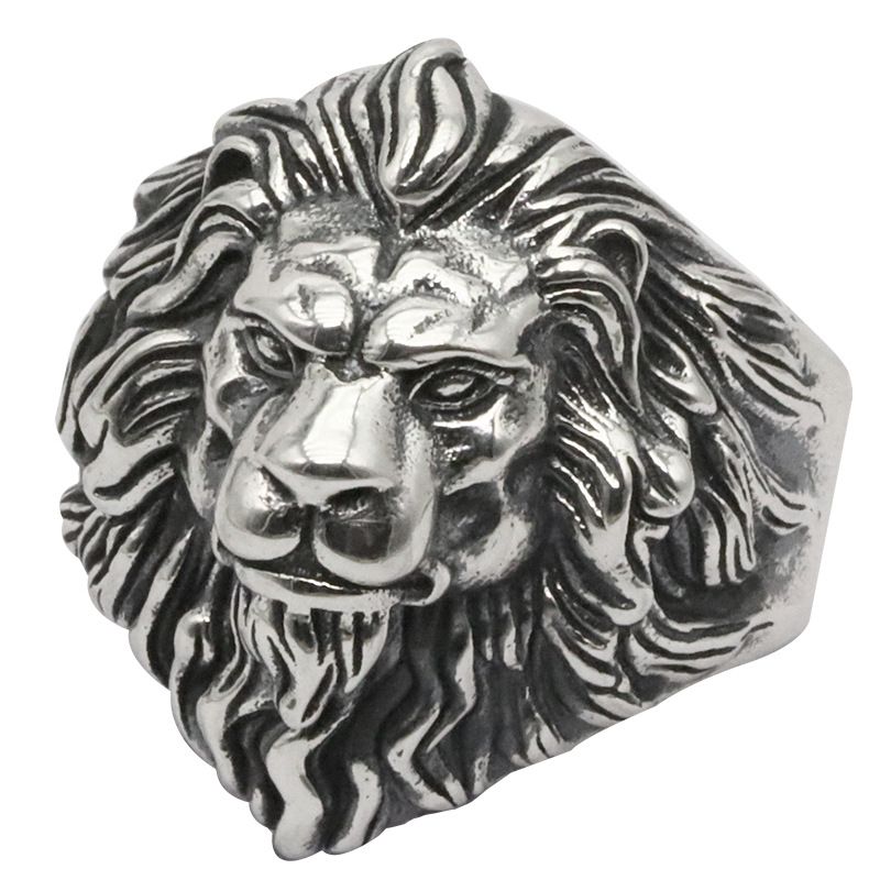 Chiba Men Lion Ring Copper Adjustable TJ-241 Lion's Head Ring Opening adjustable
