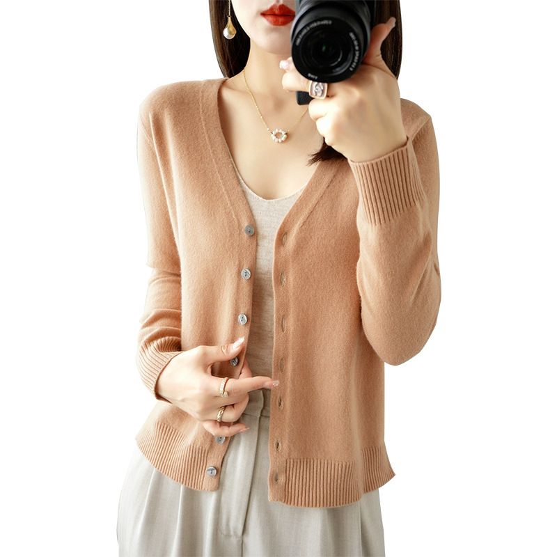Women V Neck Knitted Cardigan Long Sleeve Sweater Black XXL Size: XXL; Height (cm): 175-180; Weight (kg): 65-70; Bust (cm): 98-102; Waist (cm): 82-86; Shoulder width (cm): 41; Length (cm): 66