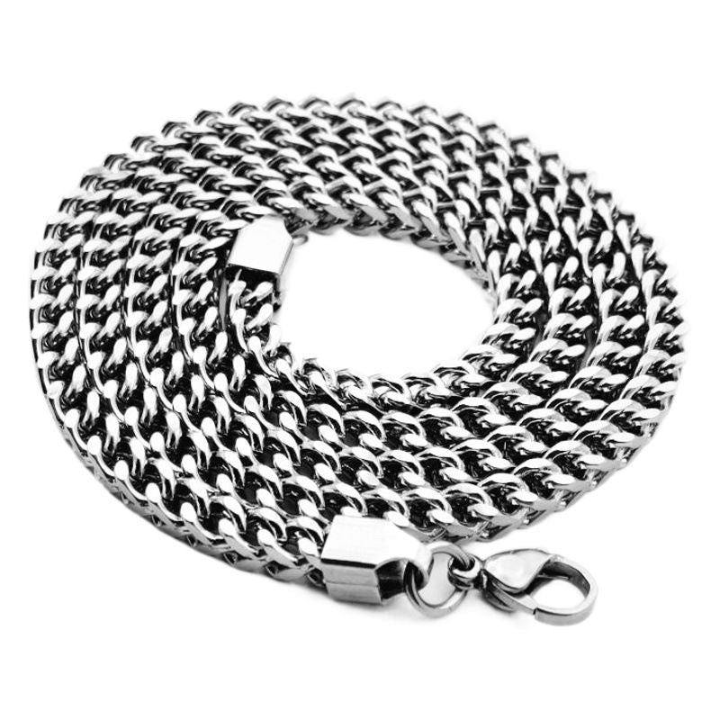 Friends Men Stainless Steel Square Chain Necklace Gold 3mm-45cm