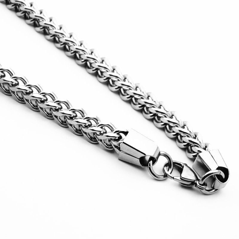 Friends Men Stainless Steel Square Chain Necklace Gold 3mm-45cm