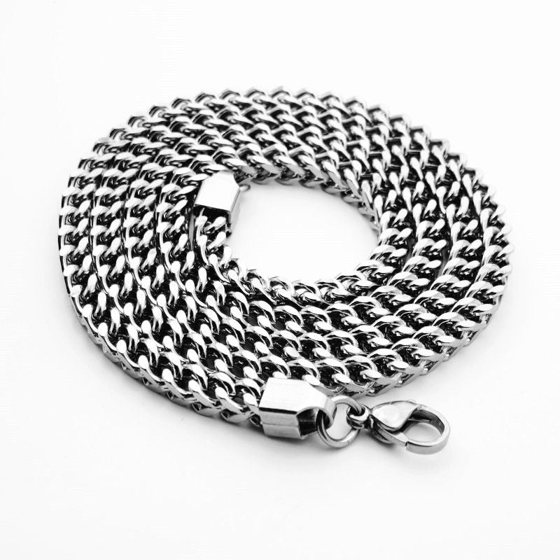 Friends Men Stainless Steel Square Chain Necklace Gold 3mm-45cm