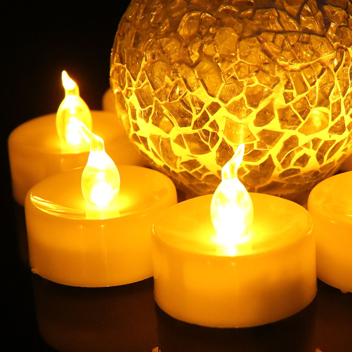 LED Electronic Candle 12 Pack Remote Control Always Bright Warm white light-pointed
