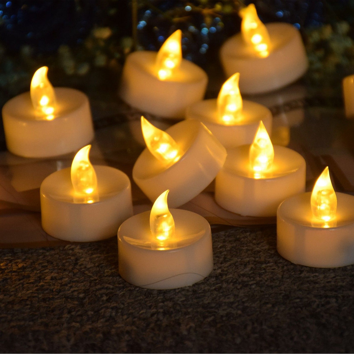 LED Electronic Candle 12 Pack Remote Control Timing Warm white light-frosted head