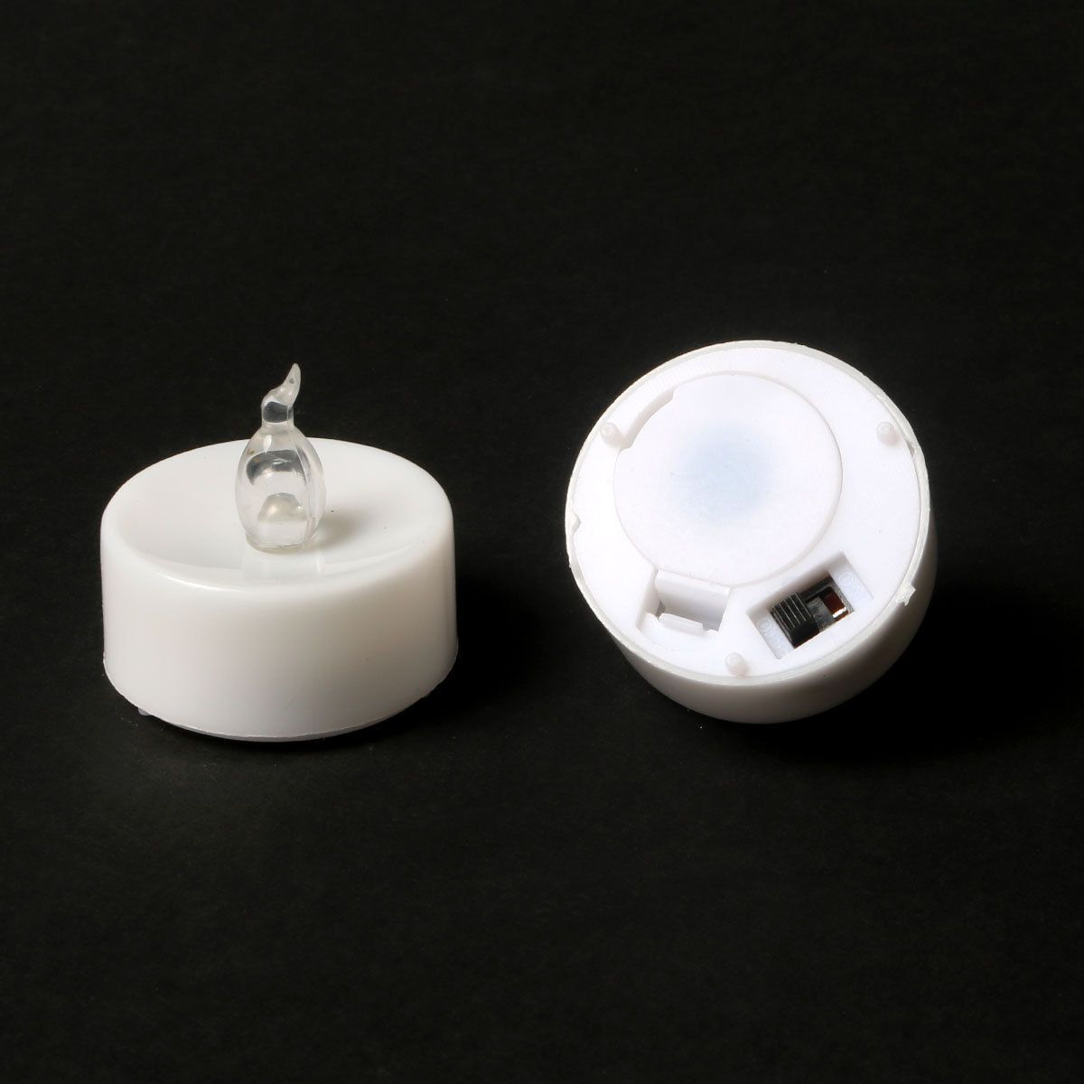 LED Electronic Candle 12 Pack Remote Control 2-key remote control Warm white light-frosted head