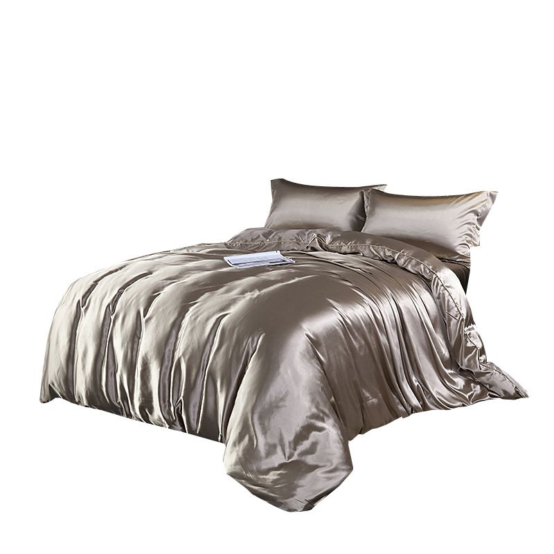 Shurui Silk Four Piece Set 150x200cm 1.5 m bed hat [quilt cover 200x 230cm]