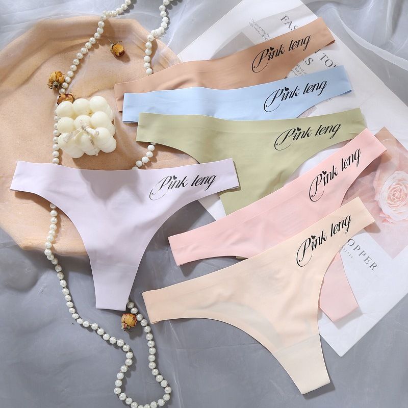 Women Thong Underwear Leng Yans Beauty Ice Silk Nylon Skin color L [50.00 kg-60.00 kg]