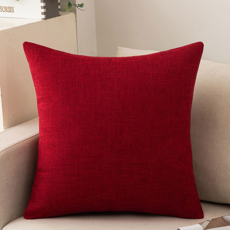 Shengdu Solid Color Polyester Pillow Case 40x40cm csmm wine red 40*40cm with pillow core