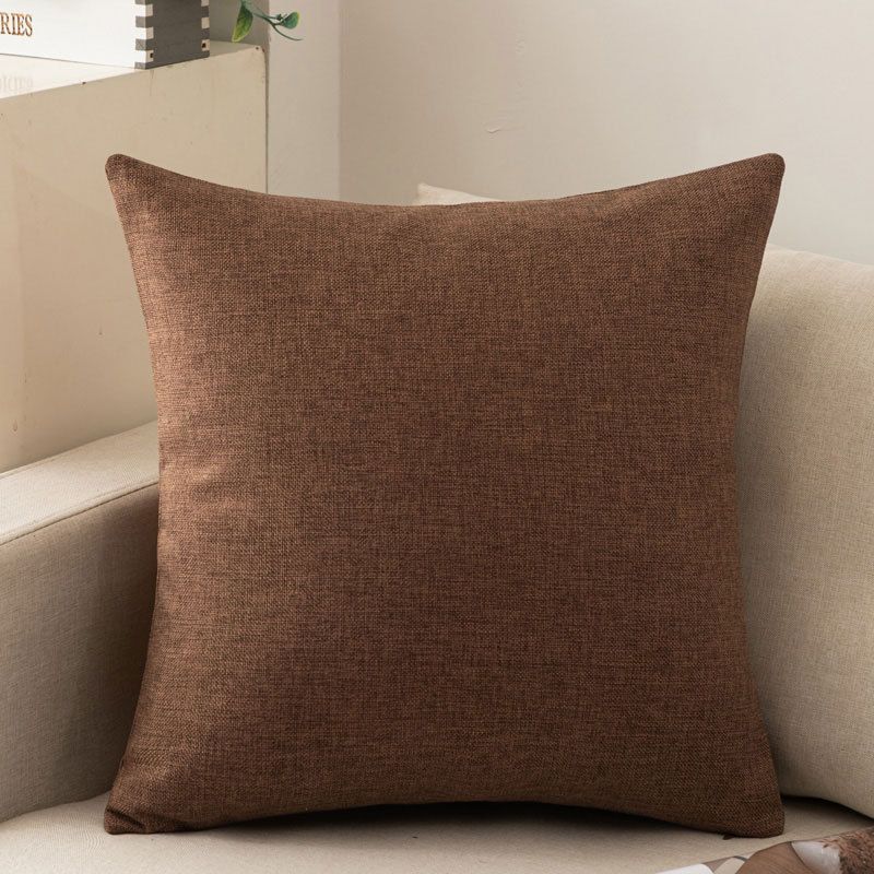 Shengdu Solid Color Polyester Pillow Case 40x40cm Csmm Dark Curry 55*55cm with pillow core