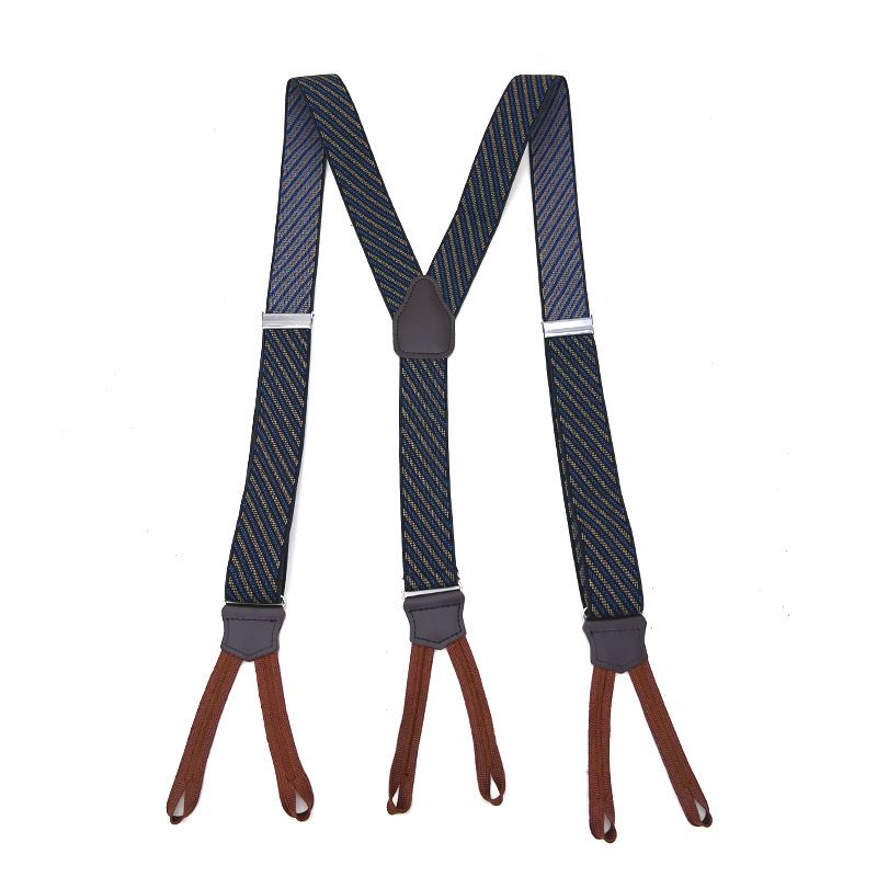 Men's Leather Elastic Suspenders 3.5cm 6 Clips Other colors note colors and quantity