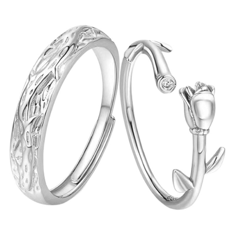 Fang qi Copper Mobius Ring for Couple Little Prince and Rose A pair