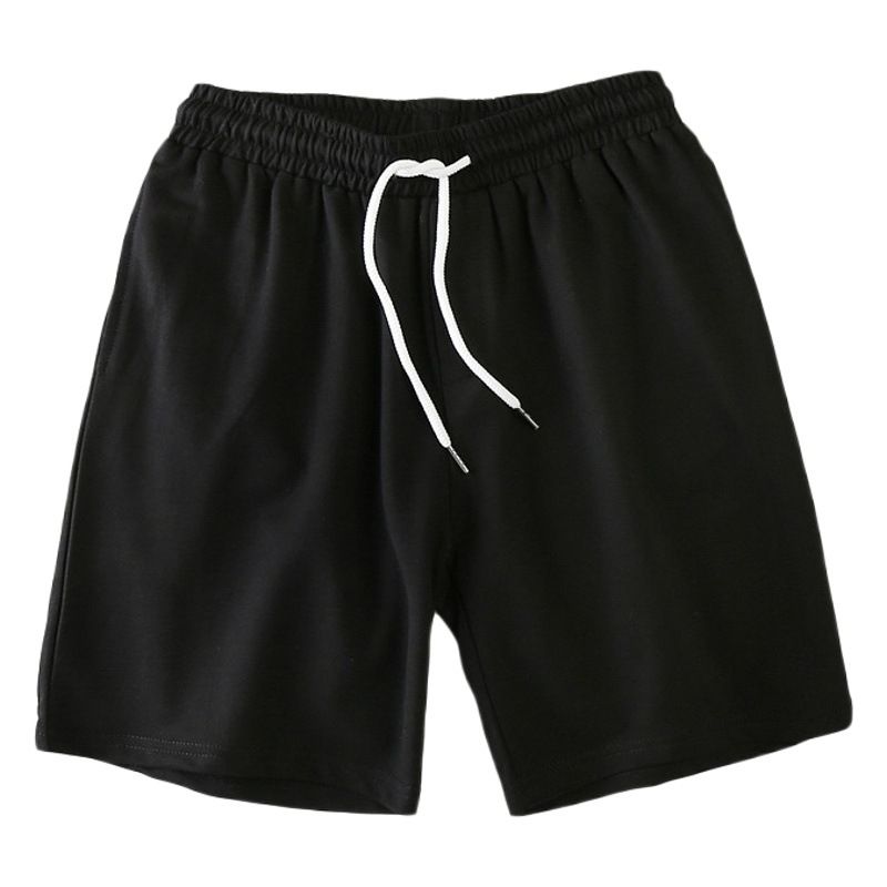 Men Summer Casual Straight Solid Polyester Elastic... Dark gray 4XL