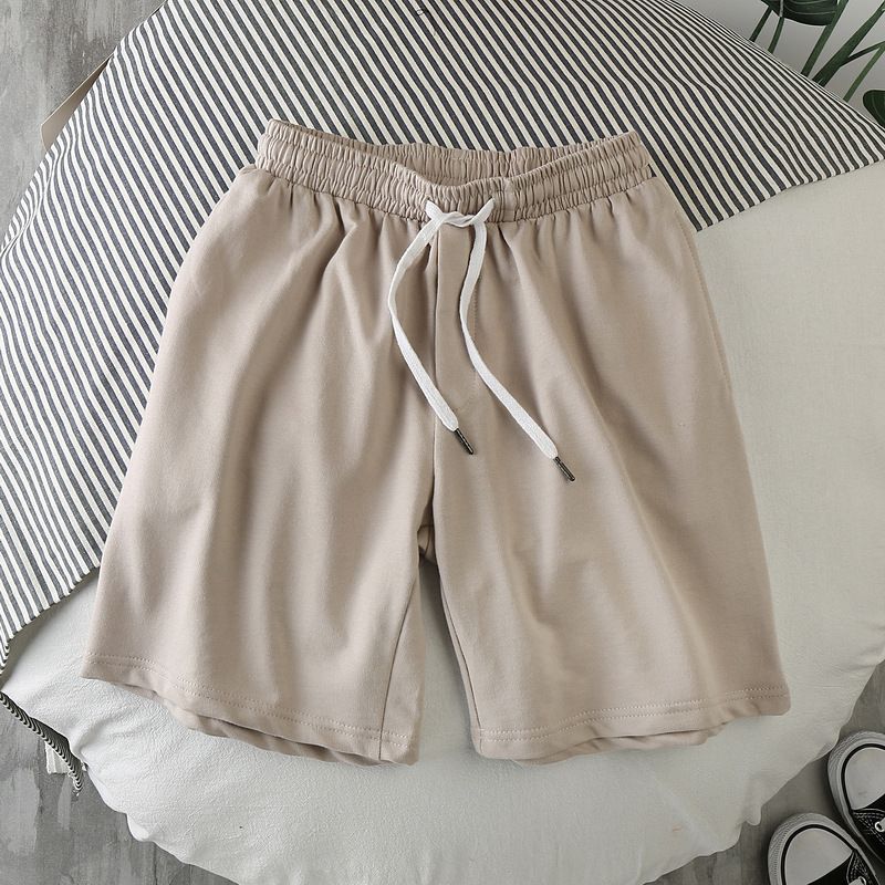 Men Summer Casual Straight Solid Polyester Elastic... Dark gray 4XL