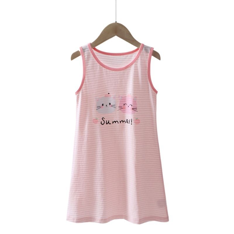 KIDS MAM&DAD Girls Bamboo Cotton Sling Skirt 100% Cotton Pink Cat 150cm