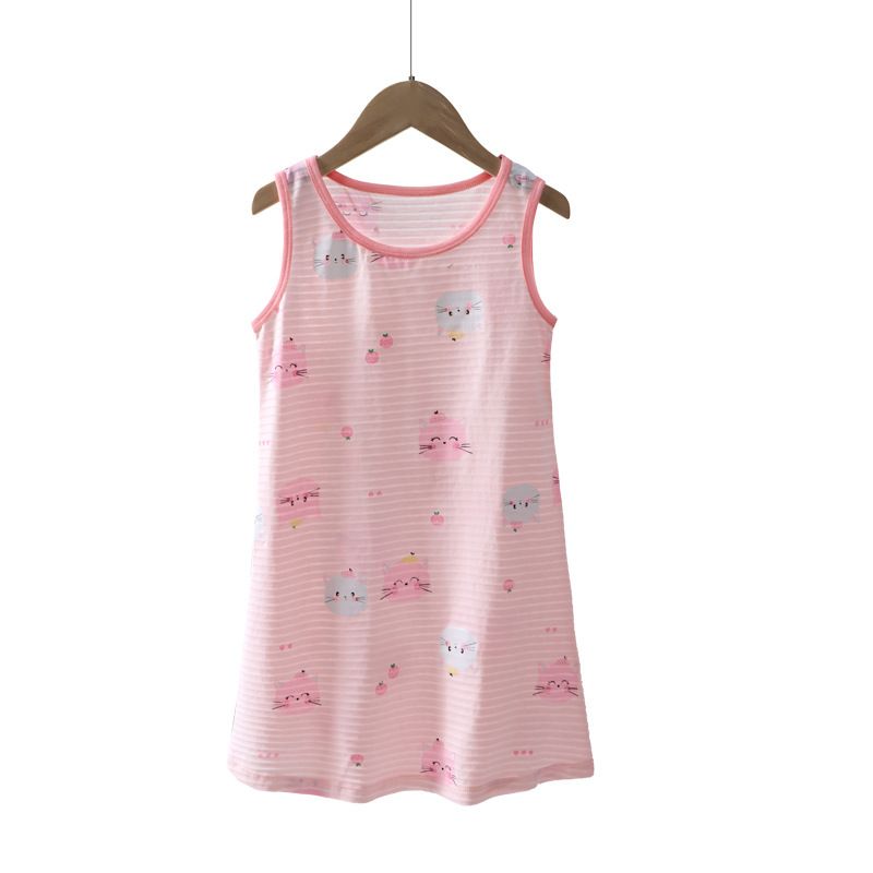 KIDS MAM&DAD Girls Bamboo Cotton Sling Skirt 100% Cotton Pink Cat 170cm