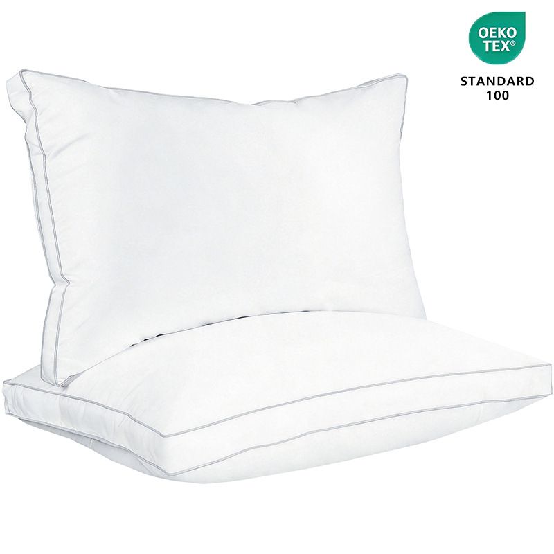Sleep talk Pillow White Fiber Neck Support Standard King (Pack of 4)36×18in，91×46cm，6940 g