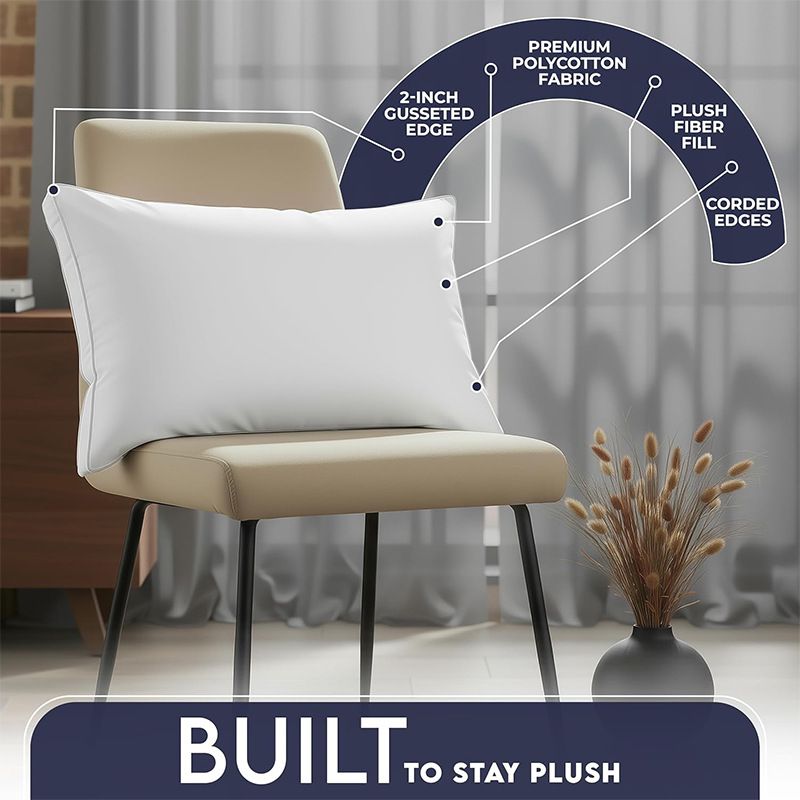 Sleep talk Pillow White Fiber Neck Support Standard European (Pack of 2)24×24in，61 × 61cm，2495g