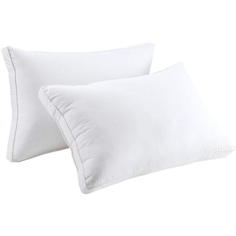 Sleep talk Pillow White Fiber Neck Support Standard Grey Queen(Pack of 2)26×18in，66 × 46cm，1814g